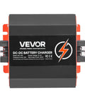 Workhorse 12V 20A Dc To Dc Battery Charger For Rvs And Trailers With Smart Charging Cycle and Hella Tough Protection For Lithium Agm Commercial Batteries, side view.