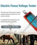 Neon Electric Fence Voltage Tester And Fault Finder For Low Impedance Fences Portable Pocket Size Max 7 KV Not LED Red Indicator
