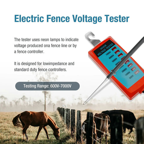 Neon Electric Fence Voltage Tester And Fault Finder For Low Impedance Fences Portable Pocket Size Max 7 KV Not LED Red Indicator