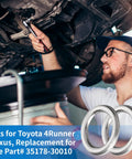 Mechanic using M12 Transmission Drain Plug Gasket Kit Fits Toyota 4Runner And Lexus GX460 IS250 IS300 IS350 SC300 SC400 Replacement