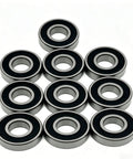 Sweet 10 Pack Of 6202-2RS Deep Groove Ball Bearings In 15x35x11mm Size That Are Double Rubber Sealed Chrome Steel Gems