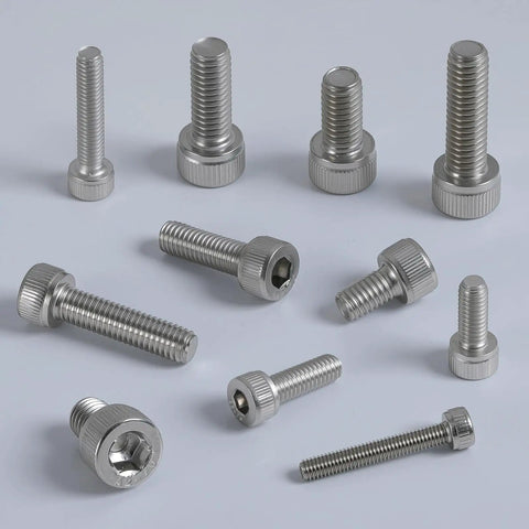 Set of M3 X 6mm Socket Head Cap Screws, 304 Stainless Steel Fasteners, various sizes for DIY projects and bike mods.