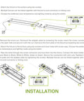 Installation instructions for 9 Inch Dimmable Under Cabinet Lights Kit With Plug In Or Hardwired Install Three Color Temps 2700K To 4000K.