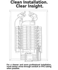 Diagram showing the installation of Real Time Power Monitor For Your Home With 16 Channel 50A Clamp-On Sensors in a circuit panel.