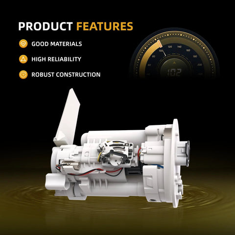 Side view of Drop In Electric Fuel Pump Module With Sending Unit For Toyota Corolla 1998-2002 1.8L L4 Gas, Fits Chevrolet Prizm