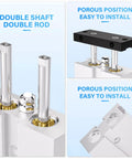 Aluminum Pneumatic Air Cylinder 10mm Bore 25mm Stroke Double Rod Double Acting With M5 Port for Lightweight Automation TN1025