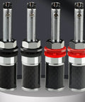 Rhodium Plated HiFi Terminal Blocks 2 Pack Rock Solid Solderless Wiring Posts with long screw lock for clean sound.