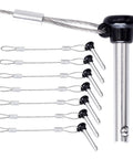8 Pack 3/16 Inch Boat Bimini Top Quick Release Pull Pins Built To Last For Marine Rigs Beefy 316 Stainless Steel Rust Resistant Easy Install And Snap Lock Pins For Boating Gear, with lanyards