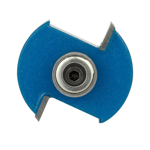 Rabbeting Router Bit With 1/4 Inch Shank, 1/2 Inch Cutting Height, Pro Grade Carbide Tipped, Baked On Teflon Coating, top view
