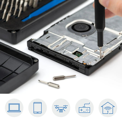 64 Piece Precision Bit Set With Magnetic 4mm Handle Mako Driver Kit For Electronics Repair Includes Flexible Extension And Swivel Top Universal Compatibility For PS5 Switch iPhone Android Laptops