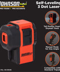 Self Leveling 3 Dot Laser Level With Plumb Up Down Dots And Level Dot, rugged housing, shown with tripod compatibility.