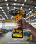 Beefy 580 Nm Cordless Impact Wrench Half Inch Drive With Brushless Motor, Dual Speed Control, 3200 RPM, Pro Grade Heavy Duty Tool Kit, Includes Two 4Ah Batteries And Charger shown with battery