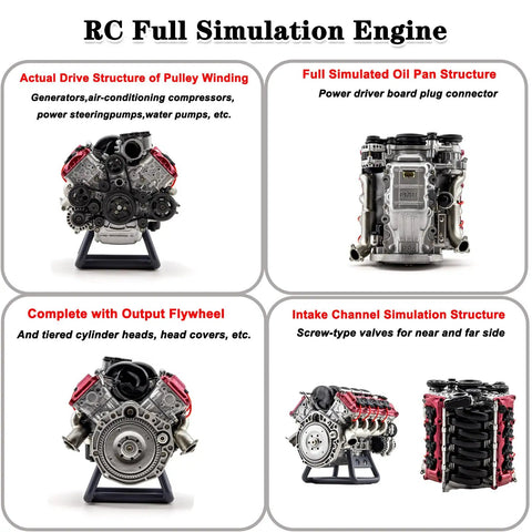 Dope Mini V8 Engine Kit That Actually Runs For Adults Realistic RC Burnin Engine Model showcasing detailed components display