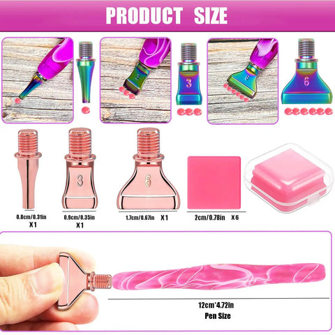 Diamond Painting Pen Kit With Screw Thread Metal Tips Stainless Steel Upgrade For Stable No More Loose Tips components