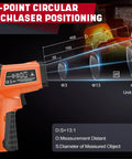 Infrared Thermometer Gun Non Contact Digital Laser Temp Tool Pro Grade With Emissivity Adjustable displaying laser targeting