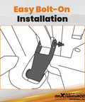 Installation diagram of 1-2 Inch Drop Shackles Leveling Kit For Ford F-150 2WD 1987-1996 Bolt On Upgrade With Heavy Duty Polyurethane