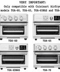 Stainless Steel Baking Tray Pan And Air Fryer Basket For Cuisinart Airfryer Oven TOA 60 TOA 65 TOA 70 models compatibility image