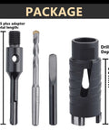 Front view of Amazon 25mm dry diamond core drill bit with SDS Plus adapter kit for concrete and masonry