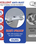Front view of 555-piece 304 stainless steel external tooth lock washer set, eight sizes M2.5–M12, silver.
