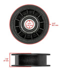 Upgrade Your Lawn Mower Game With Heavy Duty Drive Pulleys Fit For John Deere X135R X140 X145 And X155R Tractors Replace AM118447 GX20287 AM103019 Smoothly black steel drive pulley with dimensions.