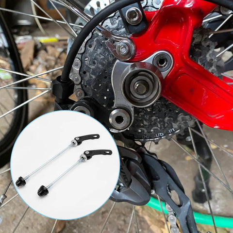 All-In-One Quick Release Bike Axle Kit For Front And Rear Hubs - 145mm Front And 185mm Rear, Mountain Bike Skewers Clip Set