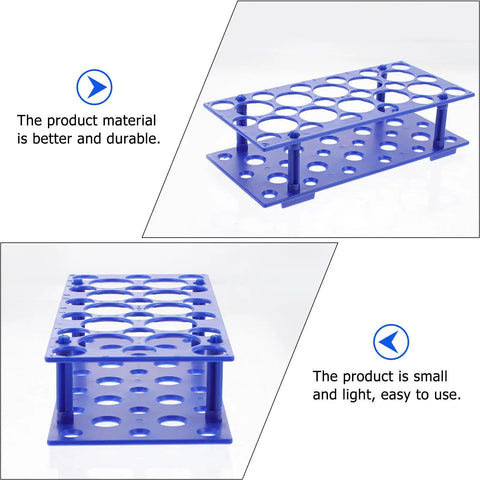Two Piece Detachable Centrifuge Tube Holder Rack For 15ml And 50ml Tubes With 18 Hole And 10 Hole Configurations, Durable Plastic Stand
