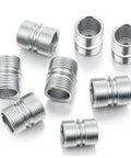 Heavy Duty Wire Shelving Pole Connectors And 8 Pack Coarse Thread Mounting Rods built tough made of zinc-coated steel, designed for garage storage.