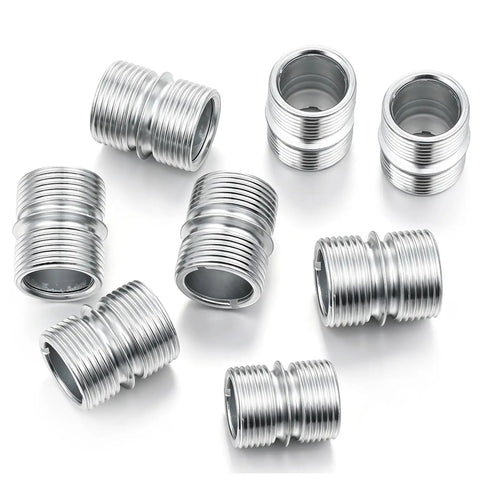 Heavy Duty Wire Shelving Pole Connectors And 8 Pack Coarse Thread Mounting Rods built tough made of zinc-coated steel, designed for garage storage.