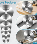 Heavy Duty 9 Piece Drill Cutting Wheel And Saw Bit Set For Rotary Tool With One Quarter Inch Hex Shank Built For Metal Wood
