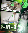12In1 Steam Mop With Detachable Handheld Cleaner Straight Up Game Changer Chemical Free Deep Floor Steamer 1400W Quick Heat 221Degree Tool For Hardwood Tile Laminate Rug in use on stovetop and floor.