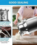 Stainless Steel Milk Can With Airtight Lid Built To Last Heavy Duty Food Grade Tank pouring milk into glass on counter
