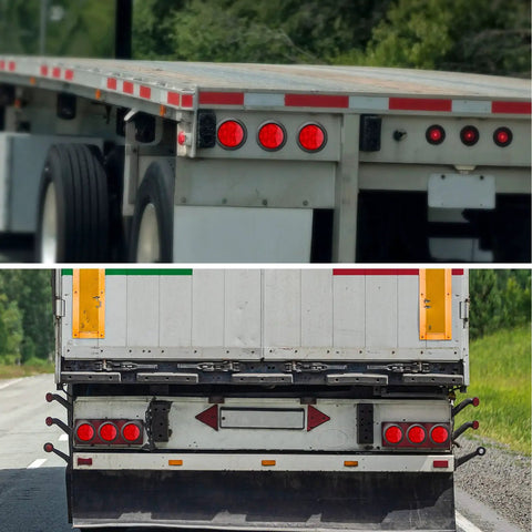 4 Inch Round LED Trailer Tail Lights Kit With 10 Ultra Bright LEDs Waterproof 12V Marker Turn Brake Stop Lights Sealed Flush Mount
