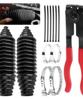 Inner Tie Rod Boot Kit With Boot Clamp Pliers For Steering Rack Boots Includes Ties And Clamps Cuttable Size Ranges From 0.39 To 1.77 Inches
