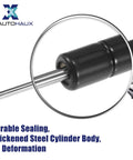 2 Pack Black Gas Spring Lift Supports And Struts For Rv Car Truck Window Cabinet Door Covers Straight Up Built Tough With Zero Sweat Swaps 4 Inch 5lb 22N close-up of durable sealing on thickened steel cylinder body.