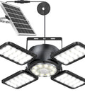 Total Game Changer Solar Shed Light With Motion Sensor Lamp, Rock Solid 1200 Lumens, four-panel design with remote for outdoor use