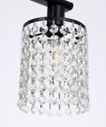Close-up of crystal drops on 3 Light Crystal Wall Sconce Vanity Light Fixture for Bathroom Over Mirror Polished Chrome Sleek Lit