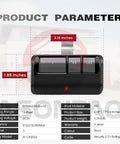 Universal Garage Door Opener Remote 2 Pack That Plays Nice With LiftMaster Chamberlain Sears Craftsman - size dimensions