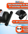 Accumulator Tank With Internal Bladder And Flow Control For Marine, RV, And Off-Grid Water Systems - 1/2" NPT Connections shown