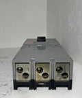 Heavy Duty Three Pole Jd Frame Circuit Breaker Rated At 350 Amps And Six Hundred Vac from the front, showing terminals and load area.