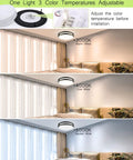 Energy Saving LED Flush Mount Ceiling Light 13 Inch 40W 4000 Lumen Dimmable Kitchen Fixture With Adjustable 3000K 5000K Color Temp