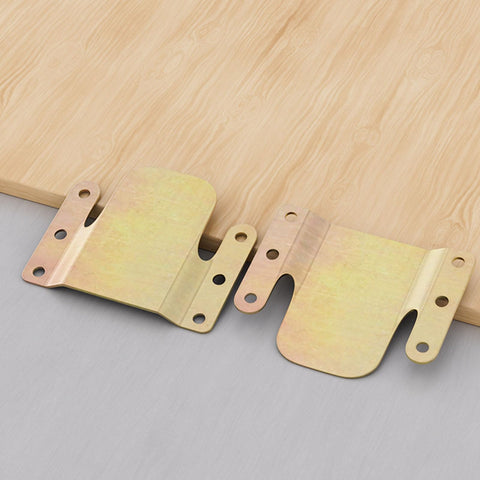 Two Pairs Universal Sectional Sofa Interlock Connectors Iron Bracket Hardware For Easy Connection And Rock Solid Fixation