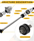 Rear Propeller Drive Shaft And Boss Kit For Rhino 450 YXR45F And 660 YXR66F ATV UTV Replacement Sealed Coupling