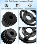 Hardened Steel 48P 86T Spur Gear Transmission Set With 18T 19T 20T 21T Pinions For Traxxas 1 Tenth RC, Close-up of gears