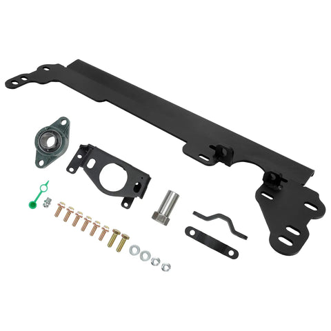 Steering Box Brace For Jeep Cherokee XJ 1984 To 2001 Steel Sector Shaft Support Powder Coated Black Solid Welded Construction Kit