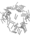80 Pack Aluminum Puller Rivet Nuts 4mm for Auto Sheet Metal Body Repair Kit scattered on white background