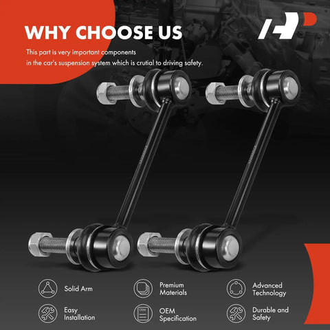 Front Sway Bar Link Set For Cadillac CTS 2008-2014 AWD And Non AWD SRX 2004-2009 STS 2005-2011 Front Left And Right Stabilizer