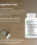 Bioavailable Lithium Orotate 20 Mg For Mood Boost And Emotional Wellness, Boosts Memory And Cognitive Function, 120 caps bottle