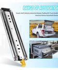 Heavy Duty Full Extension Drawer Slides Pair Bully Tough Ball Bearing Side Mount Guides for RV Toolboxes 12 Inch steel track