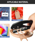Heavy Duty 15mm Single Hole Punch Handheld for tags, cards, and plastic in use on card stock, PVC cards, and work badges