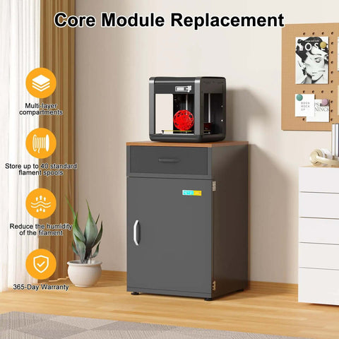 Huge 180L Industrial Sealed Storage Cabinet for 3D Printer Filament with Built-In Dehumidifier in room setting